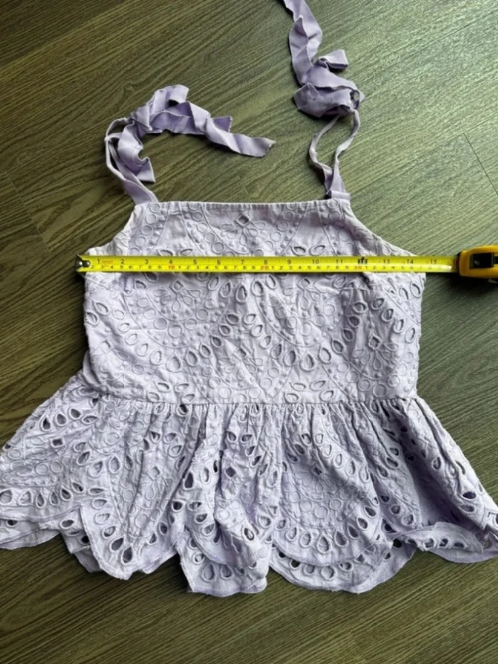 J. Crew Eyelet Peplum Tank